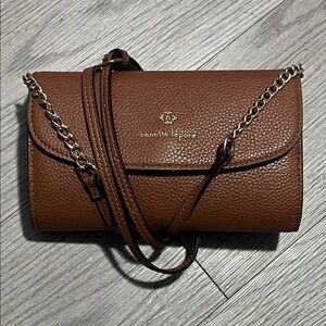 Nanette Lepore Brown Crossbody Bag with Chain Strap